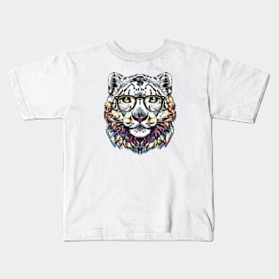 This Snow Leopard's Got Style! Kids T-Shirt